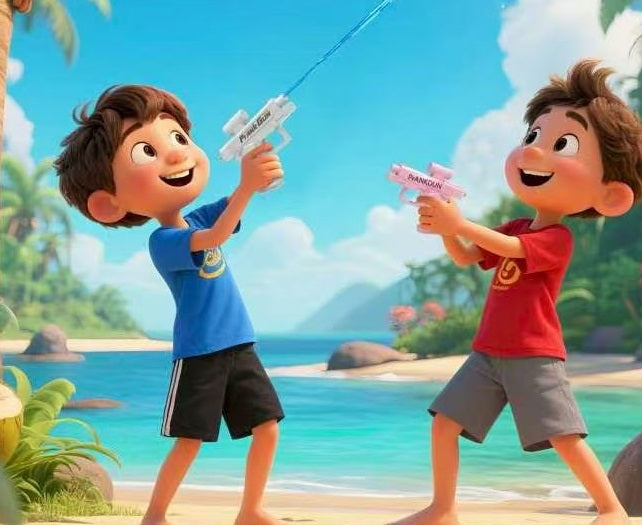 Outdoor Summer 2-Way Squirt Gun – Press & Spray Water Toy for Reverse Splash Prank, Stress Relief, and Exciting Water Fights
