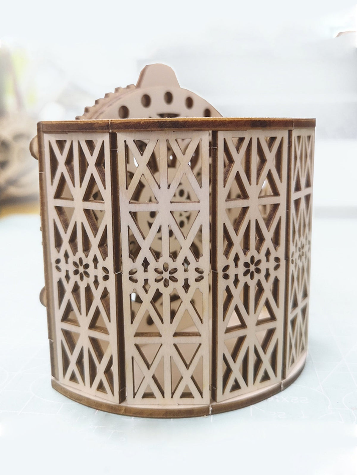 DIY Wooden Perpetual Calendar Pen Holder Puzzle – Mechanical Construction 3D Model Kit for Teens and Adults Creative Desk Decor