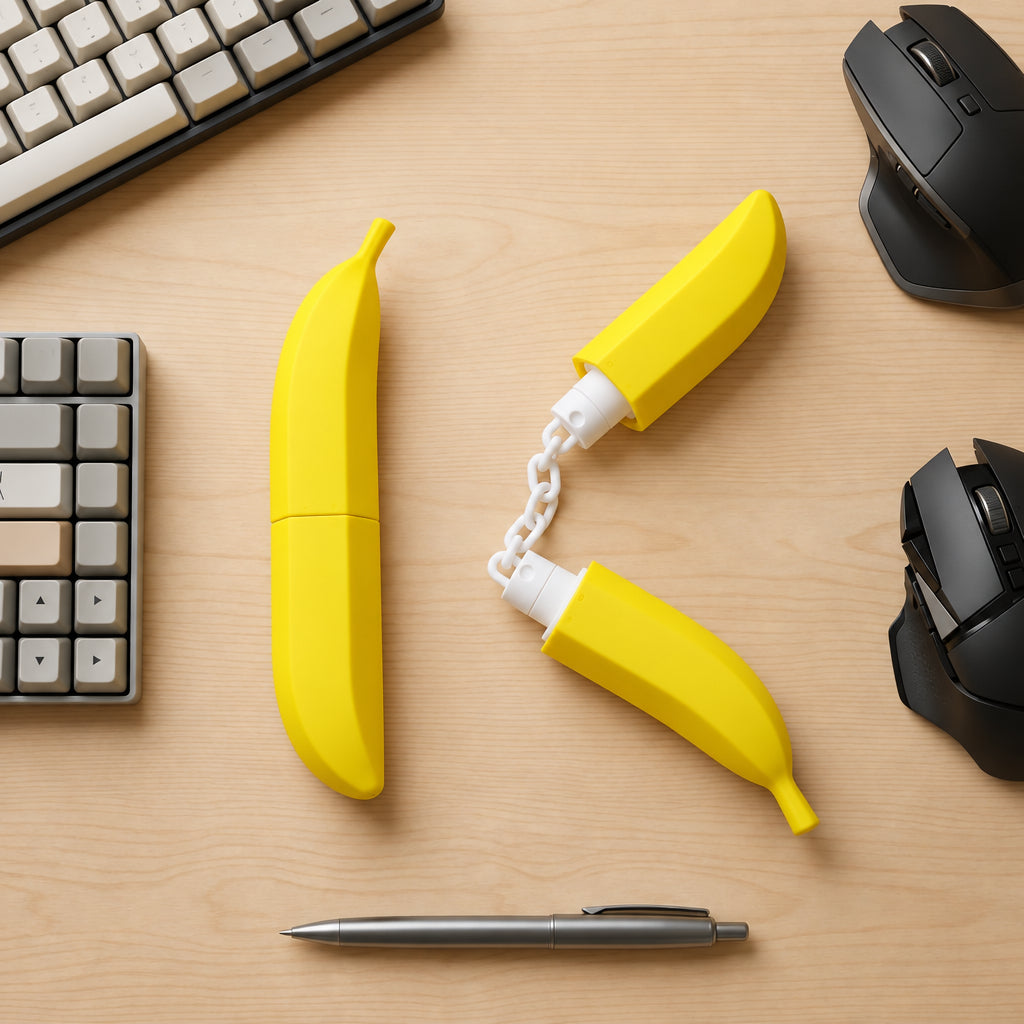 Exquisite Banana Nunchaku Toy – 3D Printed Creative Fruit-Shaped Decompression Model for Casual Fidget Play, Desktop Decor, Novelty Gifts and Collectors