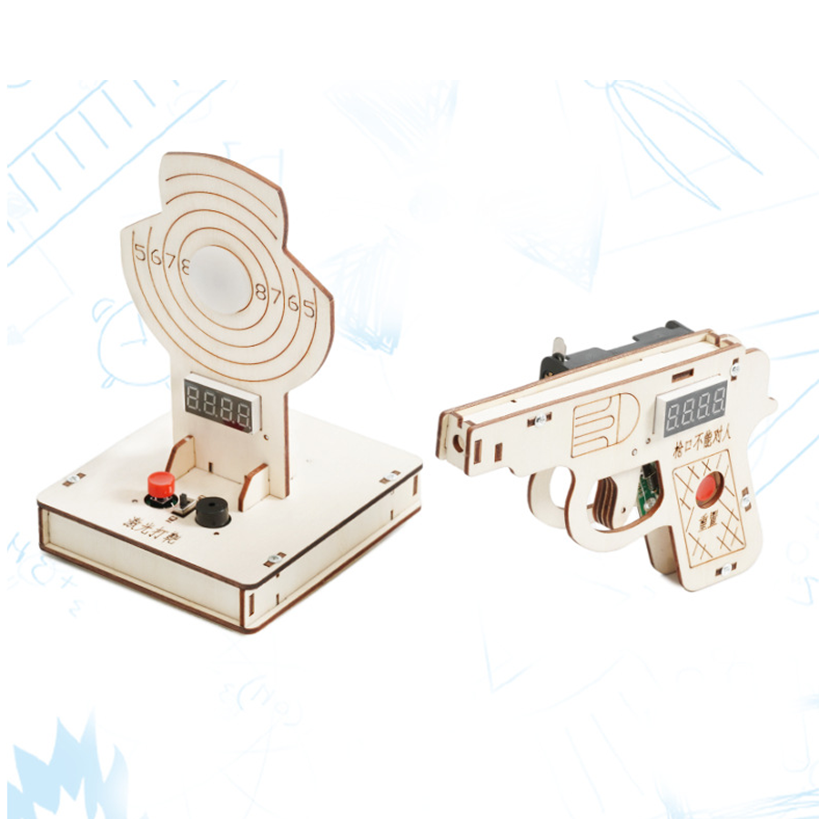 DIY Laser Target Shooting Model Kit – Physics STEM Science Educational Toy for Kids Experimental Learning and Engineering Practice