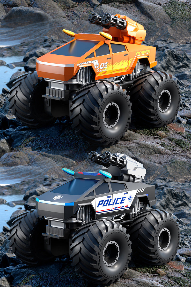 JJRC Amphibious RC Stunt Truck – 2.4G Waterproof Remote Control Vehicle with Rotating, Climbing and Off-Road Driving for Kids