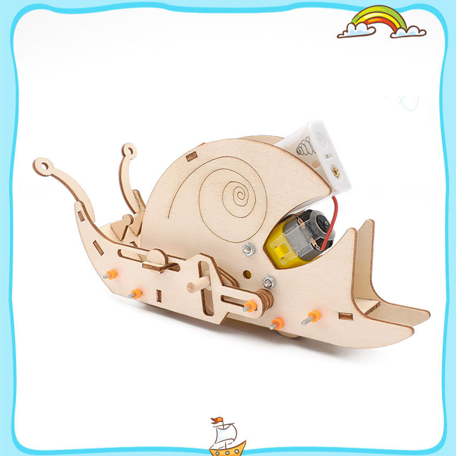 DIY Electric Snail Science Kit - Bionic STEM Experiment Toy with Motorized Movement, Educational Building Model for Kids Learning Physics Concepts