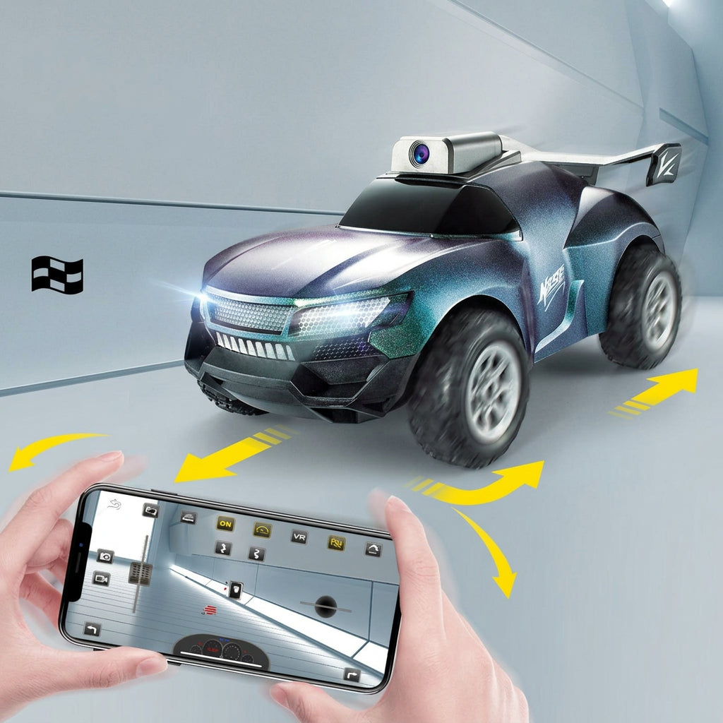 RC Racing Car with Camera – 2.4G High-Speed Remote Control Drifting Vehicle for Kids, Outdoor Driving Fun and Action Videos