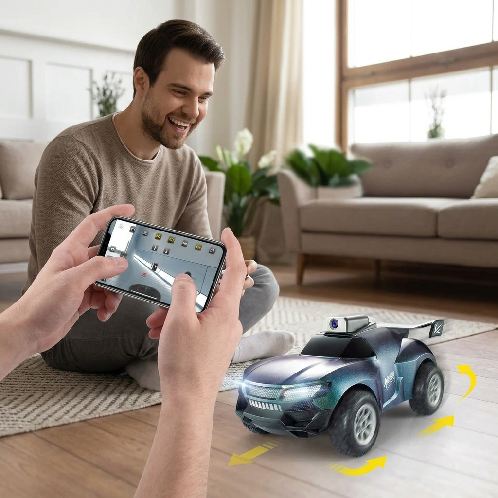 RC Racing Car with Camera – 2.4G High-Speed Remote Control Drifting Vehicle for Kids, Outdoor Driving Fun and Action Videos