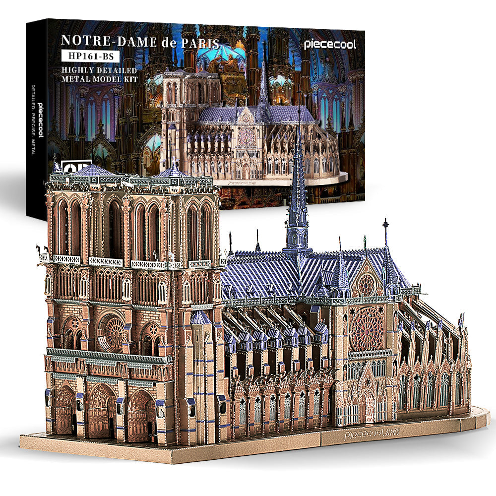 Notre Dame 3D Metal Puzzle – Paris Cathedral DIY Model Building Kit for Adults and Collectors