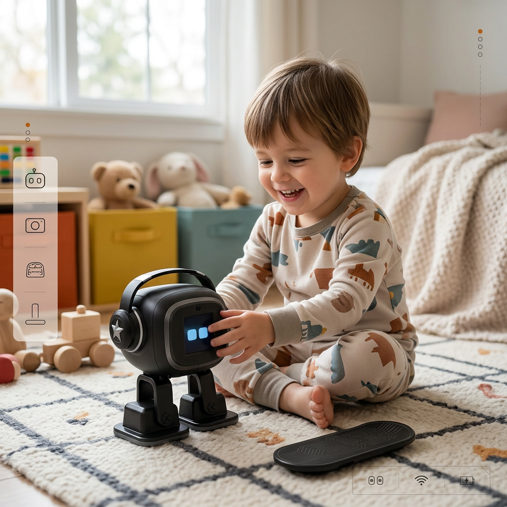 Interactive AI Robot Toy – Voice-Controlled Smart Chatbot with Camera Recognition, Emotional Interaction, Singing and Dancing for Engaging Gifts