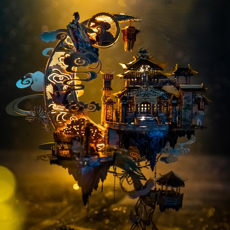 Metal Puzzle Moon Palace Model Kit – MU 3D Laser Cut DIY Jigsaw Assembly Toy for Adults Creative Collectible Gift
