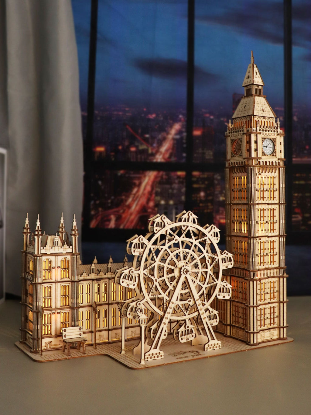 Wooden Big Ben Clock Puzzle –3D DIY Desktop Model Building Kit for Home Decor and Unique Gifts