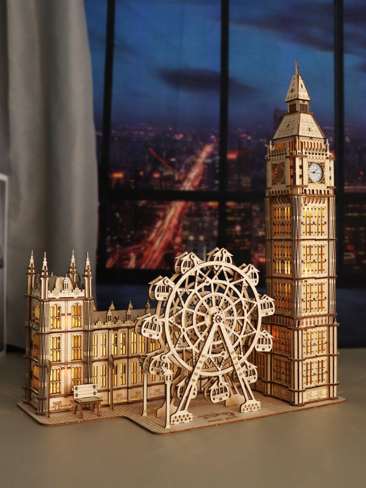 Wooden Big Ben Clock Puzzle –3D DIY Desktop Model Building Kit for Home Decor and Unique Gifts