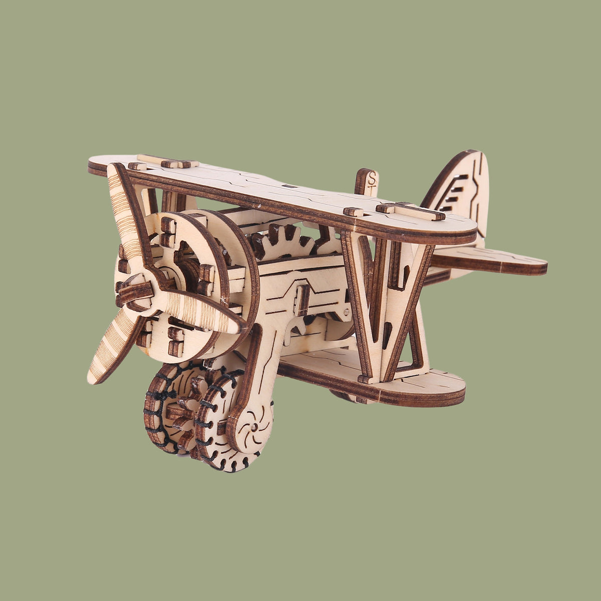 DIY Wooden Aircraft Puzzle Model Kit – Small 3D Plane Assembly Toy for Adults, Birthday, Halloween and Christmas Gift Ideas