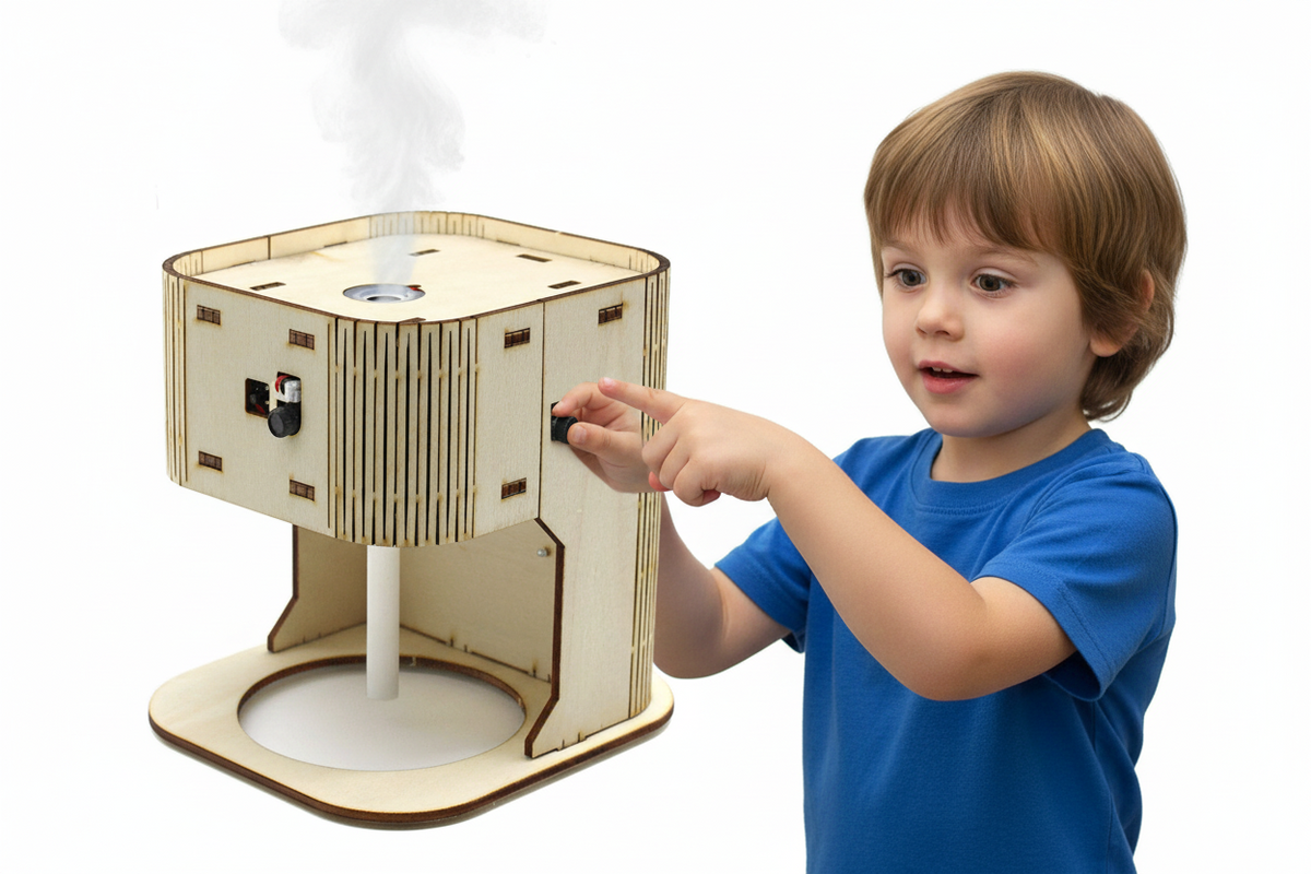 DIY Scientific Experiment Humidifier Model Kit – Handmade Wooden STEM Science Teaching Aid for Children Educational Projects