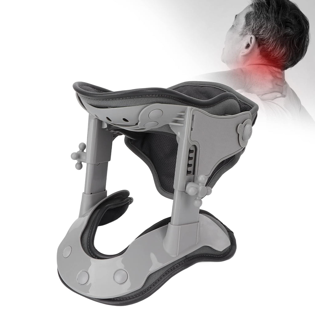 Heated Cervical Traction Collar – Adjustable Neck Stretch Device with Hot Compression for Spine Support and Pain Relief