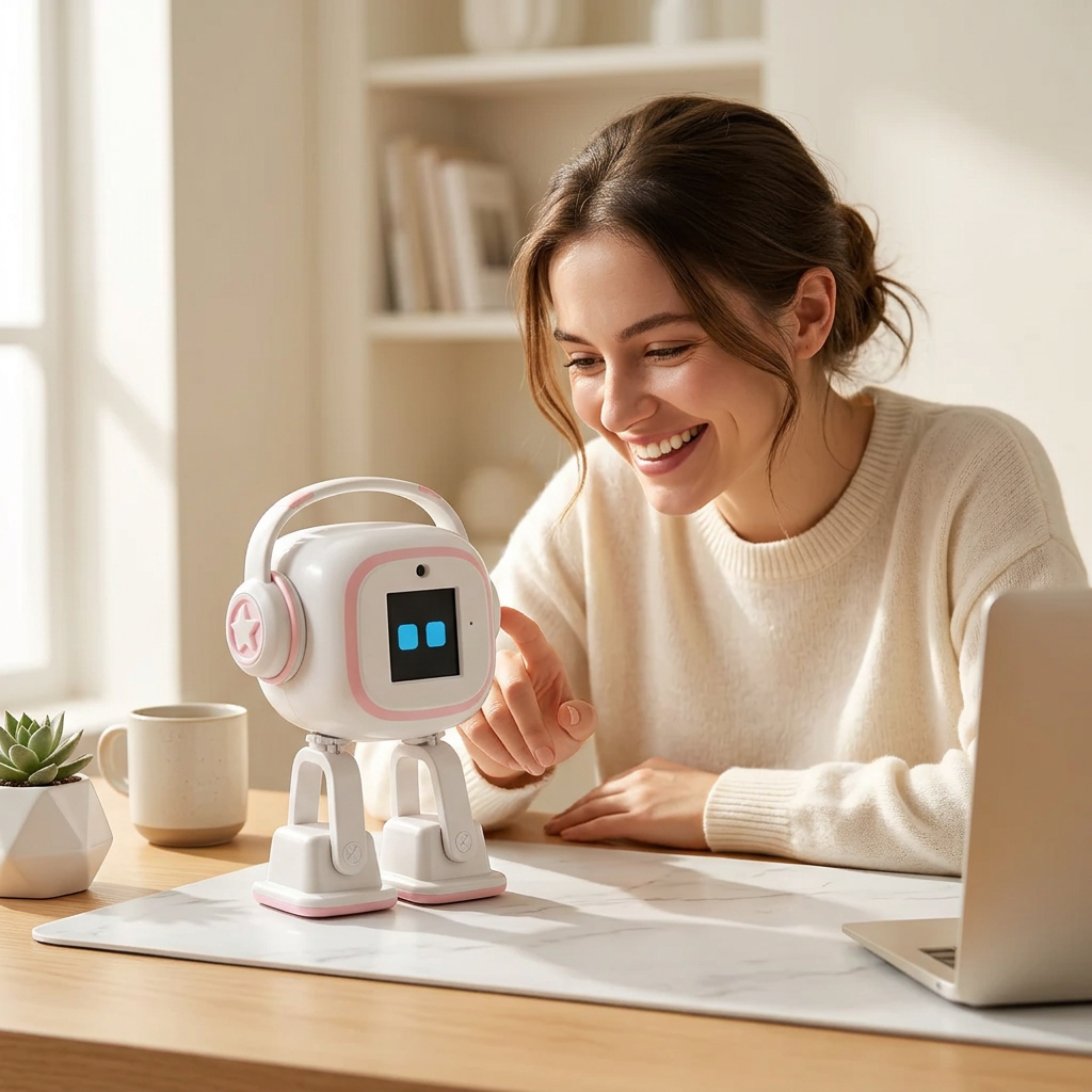 Interactive AI Robot Toy – Voice-Controlled Smart Chatbot with Camera Recognition, Emotional Interaction, Singing and Dancing for Engaging Gifts