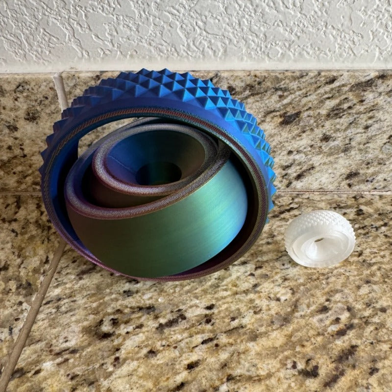 O-Shaped Rotating Ball Toy – 3D Printed Universal Fingertip Gyroscope Gravity Rotation Anxiety Relief Decompression Stress Fidget Toy