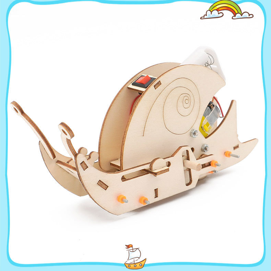 DIY Electric Snail Science Kit - Bionic STEM Experiment Toy with Motorized Movement, Educational Building Model for Kids Learning Physics Concepts