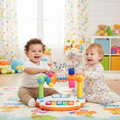Kids Musical Piano Keyboard - Light and Sound Educational Toy for Toddlers Learning Rhythm, Music and Coordination