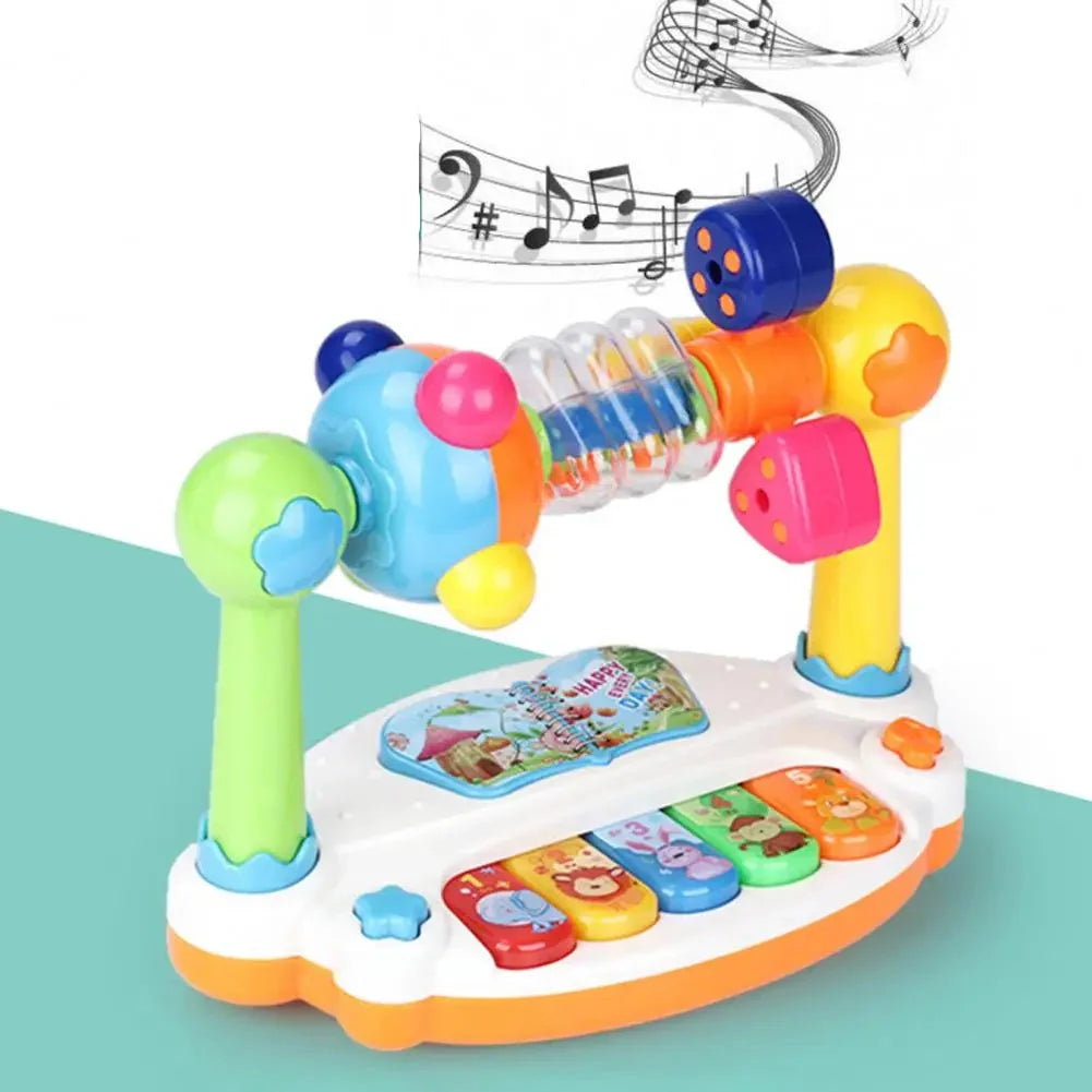 Kids Musical Piano Keyboard - Light and Sound Educational Toy for Toddlers Learning Rhythm, Music and Coordination