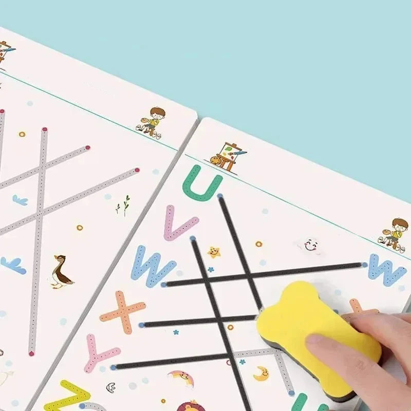 Magic Tracing Workbook Set – Reusable Montessori Practice Copybook for Kids Writing and Drawing Skill Development