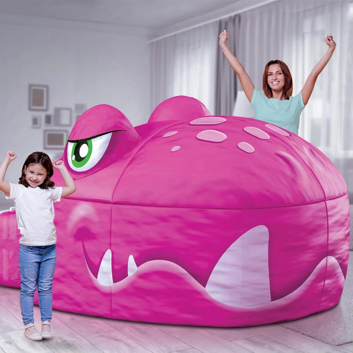 Portable Foldable Kids Inflatable Play Tent - Children's Game House for Indoor Outdoor Play, Lightweight Summer Toy Shelter for Kids