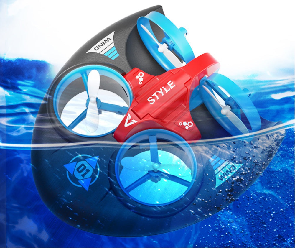 Multifunction RC Hovercraft – 2.4G Water, Land and Air Mini Drone Vehicle for Kids, Outdoor Play and Gifts