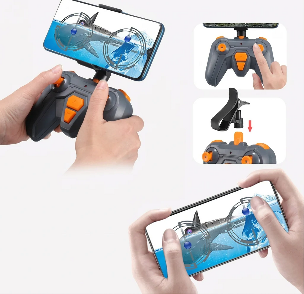 RC Shark with HD Camera – Remote Control Electric Swimming Animal Toy for Bathtubs, Pools and Exciting Underwater Adventures for Kids