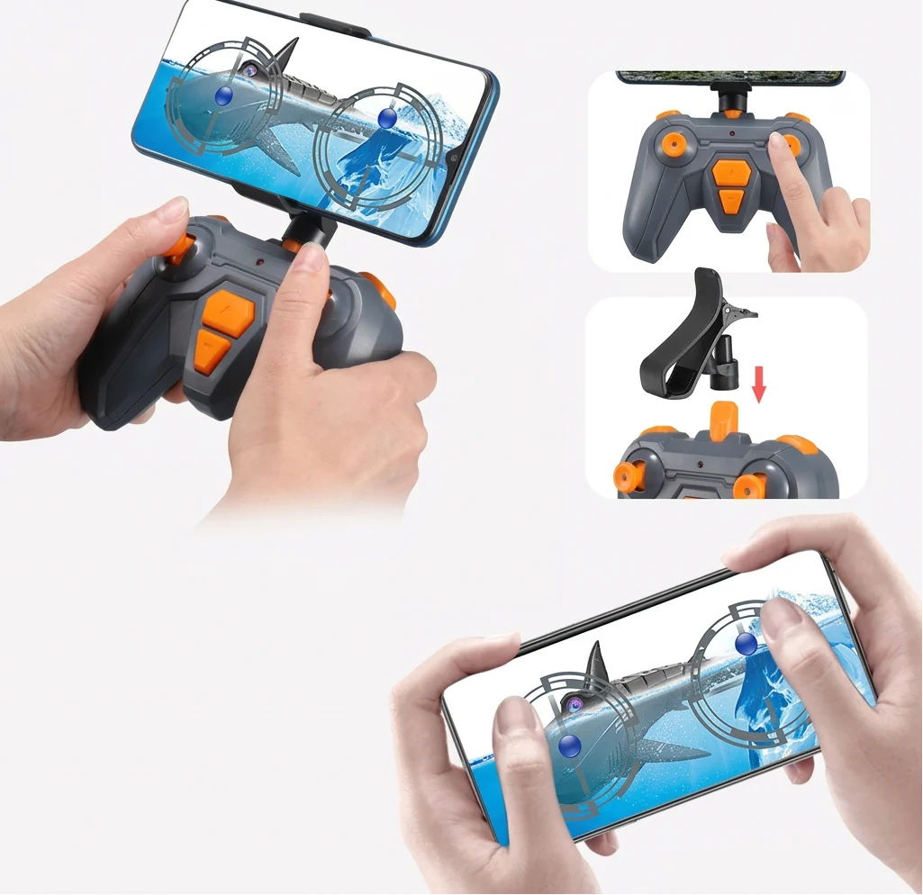 RC Shark with HD Camera – Remote Control Electric Swimming Animal Toy for Bathtubs, Pools and Exciting Underwater Adventures for Kids