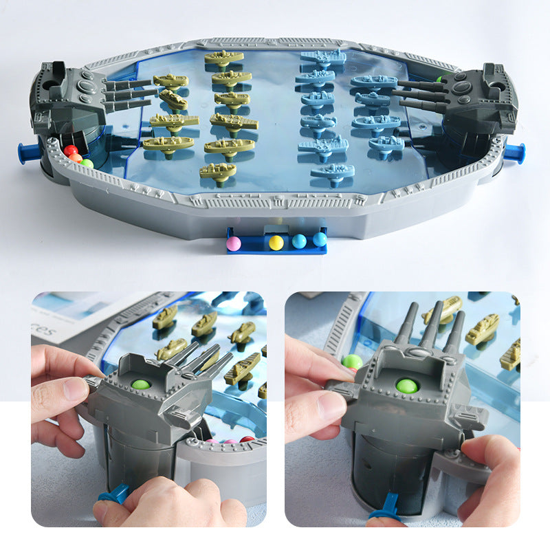 Multiplayer Navy Combat Board Game – Interactive Ejection Ball Battle Table Game Toy for Kids and Family Party Fun