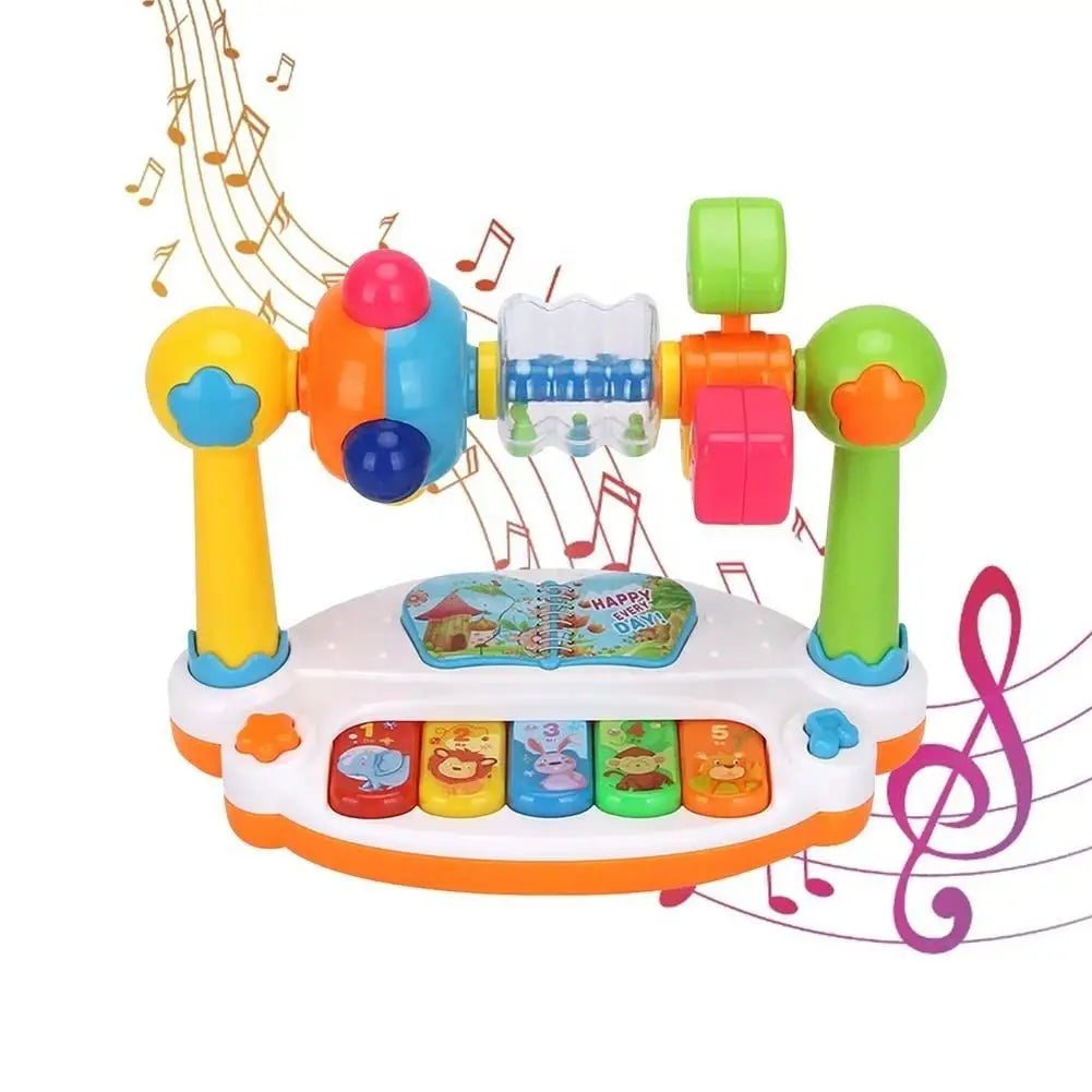 Kids Musical Piano Keyboard - Light and Sound Educational Toy for Toddlers Learning Rhythm, Music and Coordination