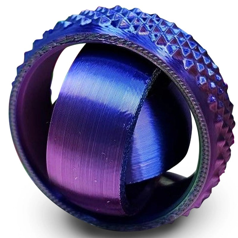 O-Shaped Rotating Ball Toy – 3D Printed Universal Fingertip Gyroscope Gravity Rotation Anxiety Relief Decompression Stress Fidget Toy