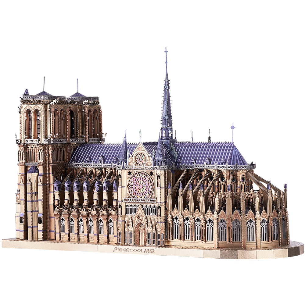 Notre Dame 3D Metal Puzzle – Paris Cathedral DIY Model Building Kit for Adults and Collectors