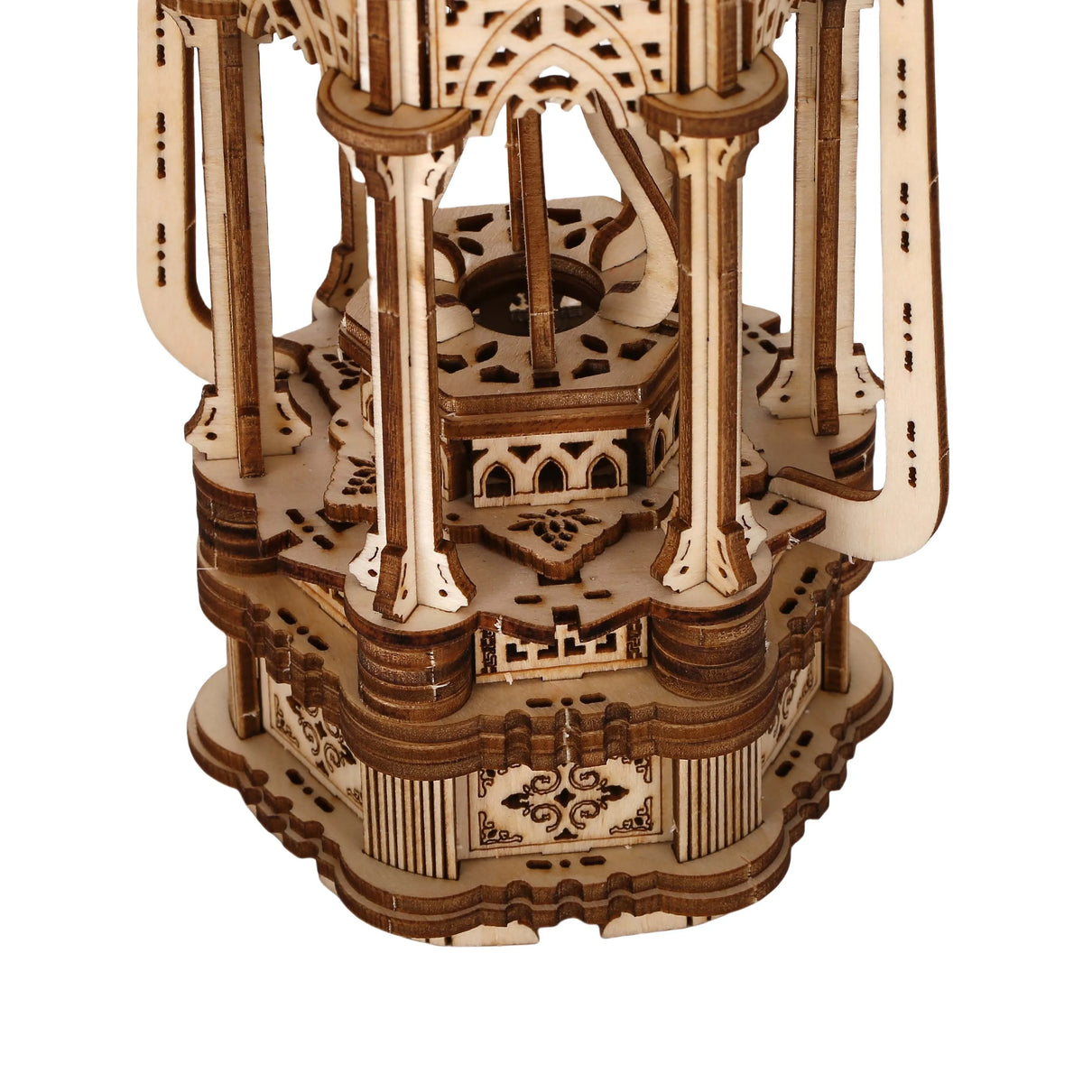 Rotating Vintage Lantern 3D Wooden Puzzle – Handmade DIY Craft Model Kit for Desk Decor and Birthday Gifts