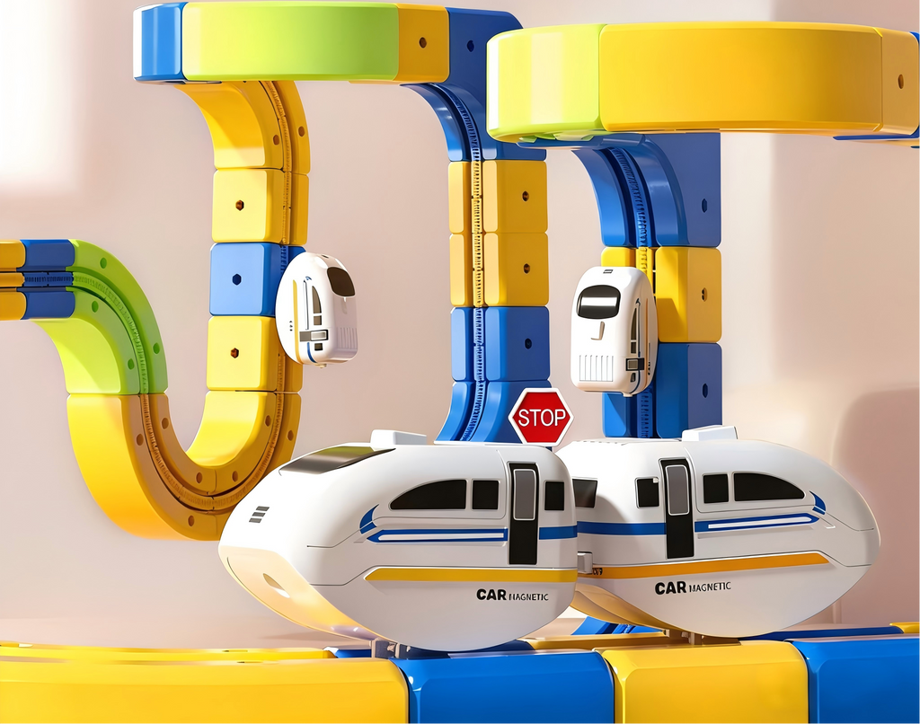 Magnetic Track Building Blocks – Interactive STEM Construction Set for Kids with DIY Assembly, Creative Learning and Educational Gift Appeal