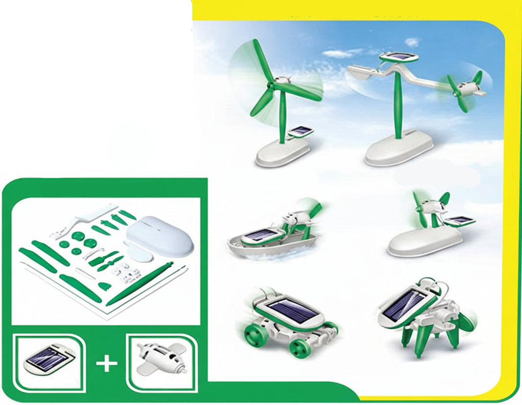 DIY Solar Robot Kit – Creative 6-in-1 STEM Science Experiment Toy Enhancing Assembly Skills and Renewable Energy Learning for Kids