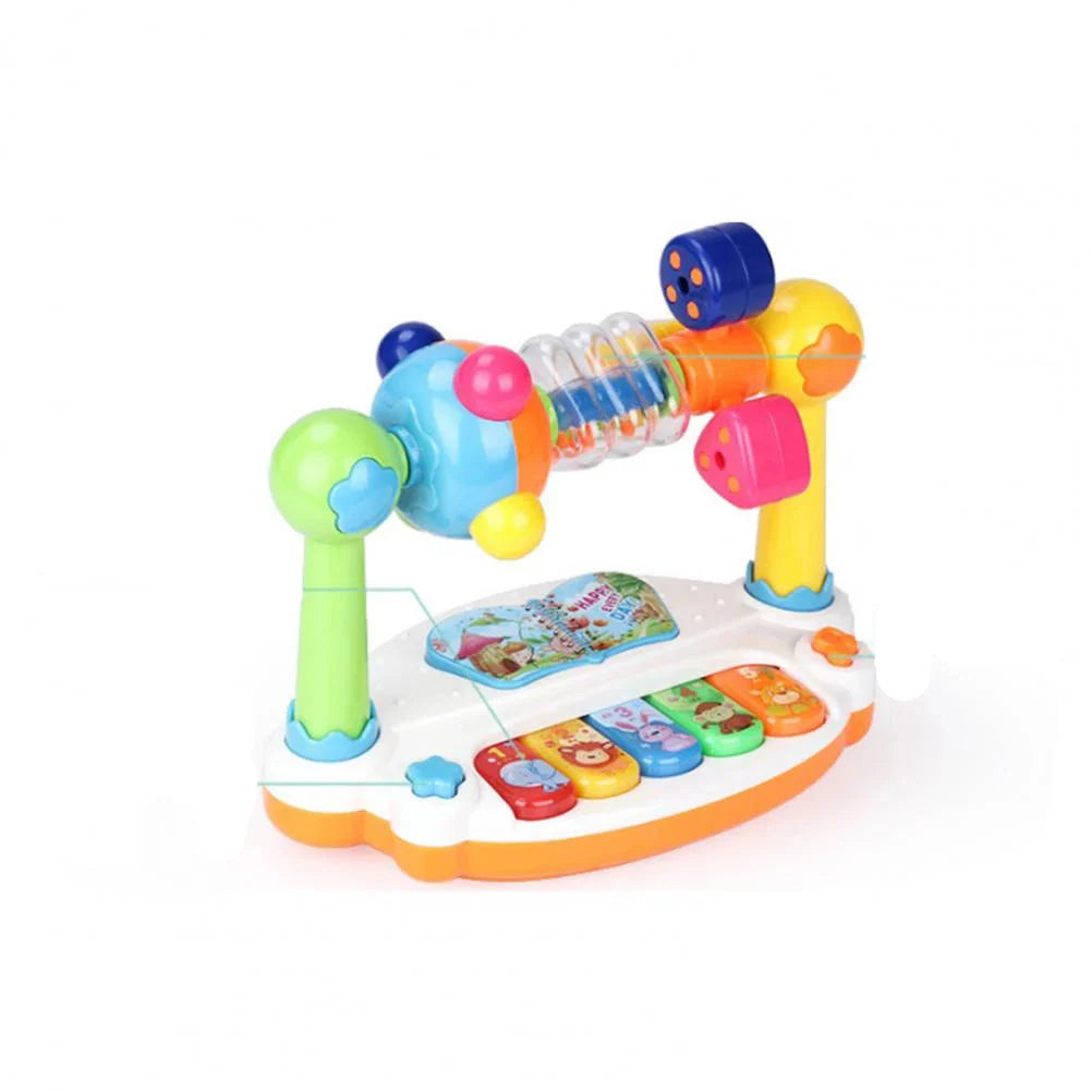 Kids Musical Piano Keyboard - Light and Sound Educational Toy for Toddlers Learning Rhythm, Music and Coordination