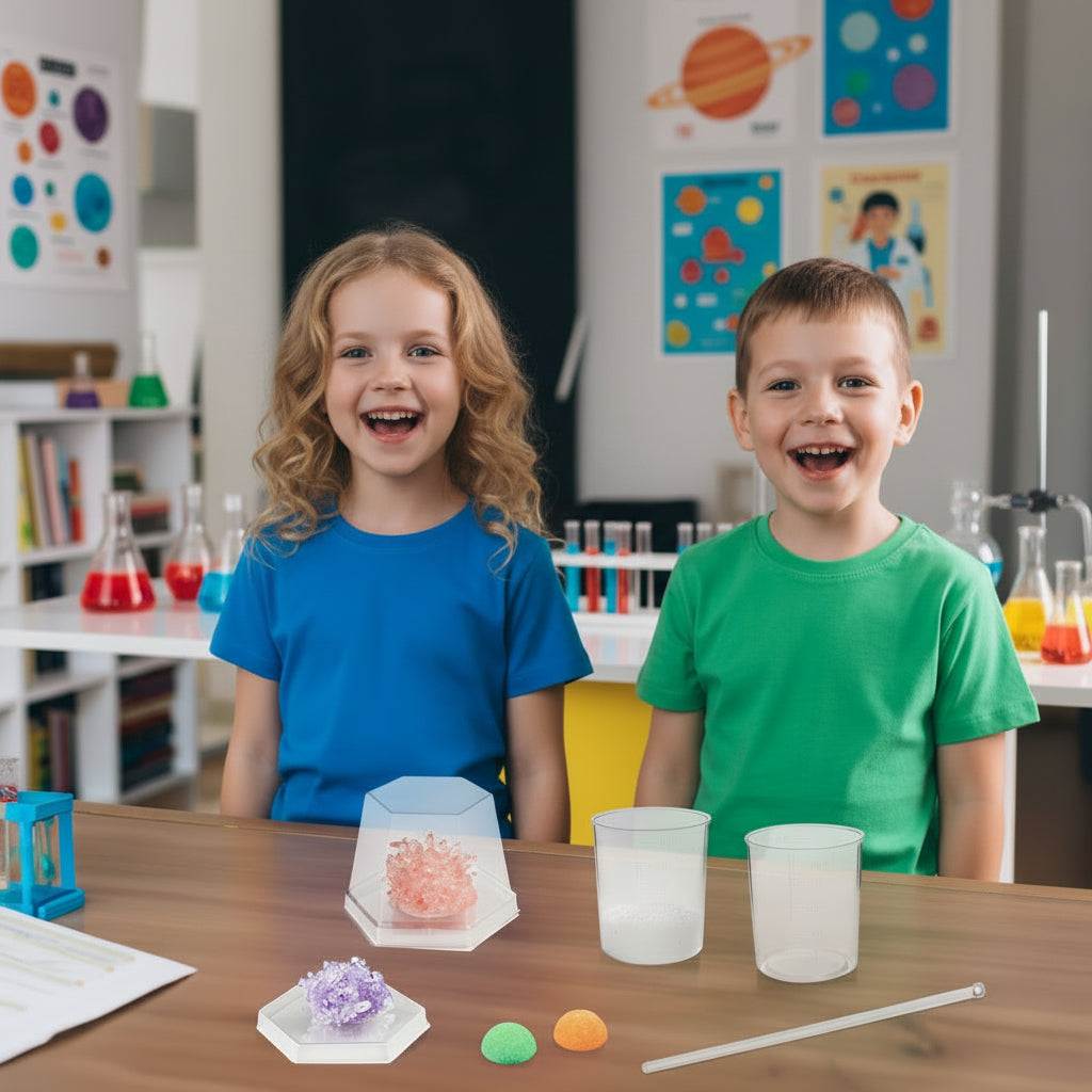 DIY Crystal Growing Experiment Kit - Educational Science Toy Set for Kids STEM Learning and Creative Holiday Gift Fun