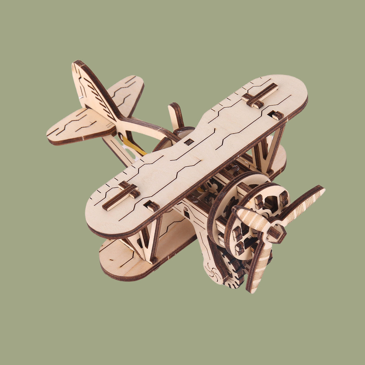 DIY Wooden Aircraft Puzzle Model Kit – Small 3D Plane Assembly Toy for Adults, Birthday, Halloween and Christmas Gift Ideas