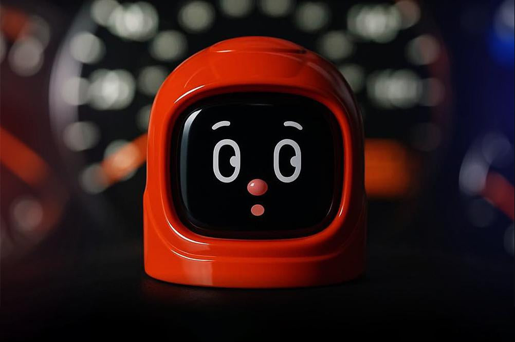 Interactive Car Dashboard Robot Pet – Smart Electronic Companion with Touchscreen, Sound Effects and Over 60 Expressions for Playful Drives