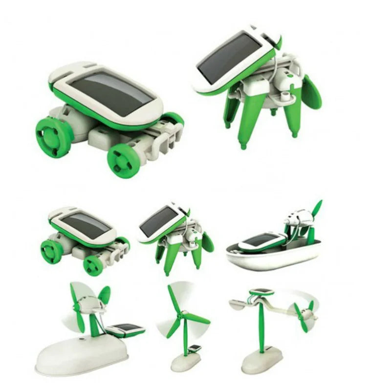 DIY Solar Robot Kit – Creative 6-in-1 STEM Science Experiment Toy Enhancing Assembly Skills and Renewable Energy Learning for Kids