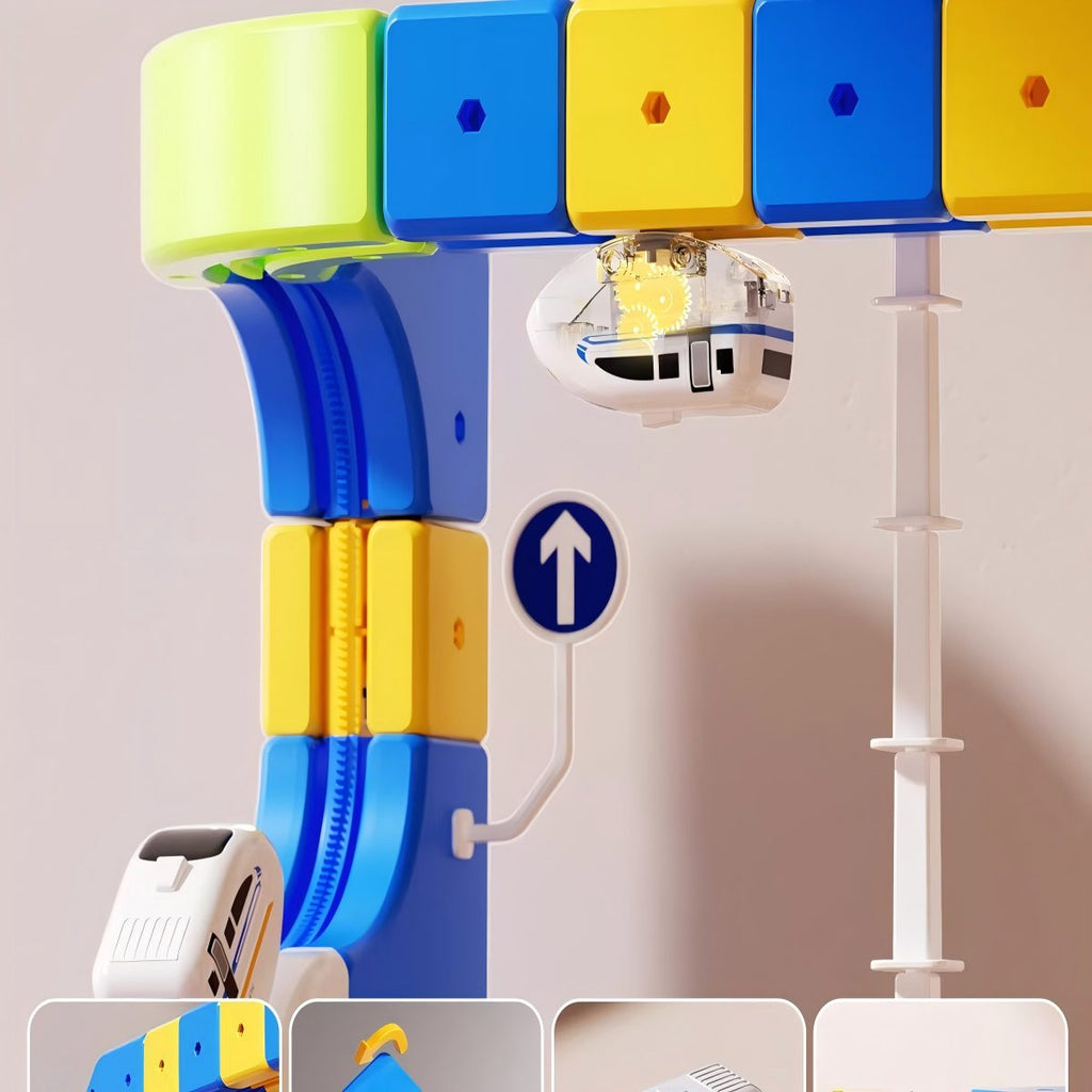 Magnetic Track Building Blocks – Interactive STEM Construction Set for Kids with DIY Assembly, Creative Learning and Educational Gift Appeal