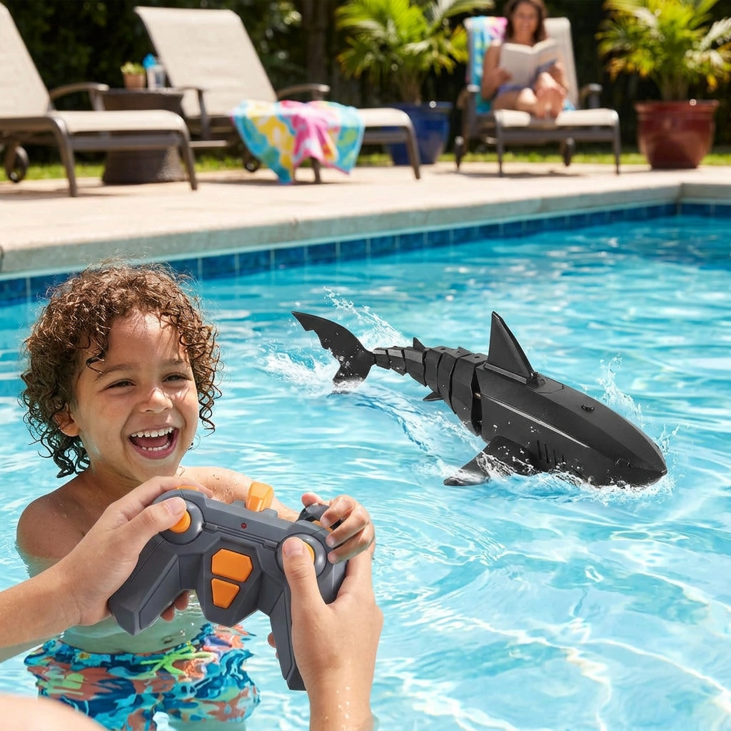 RC Shark with HD Camera – Remote Control Electric Swimming Animal Toy for Bathtubs, Pools and Exciting Underwater Adventures for Kids