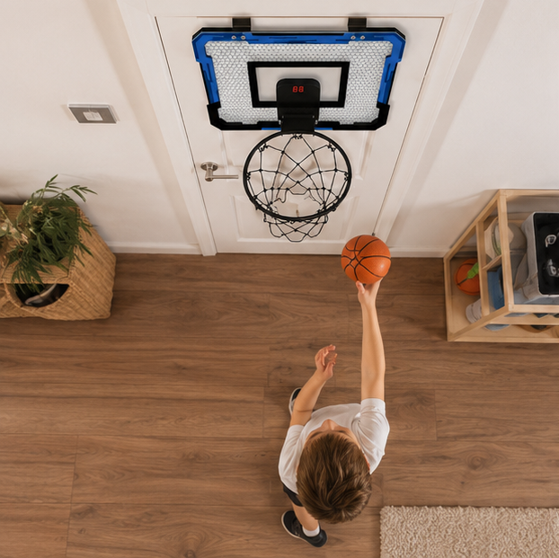 Mini Basketball Hoop Set - Wall Mounted Indoor Basketball Game for Kids, Fun Training Sports Toy for Home and Outdoor Play
