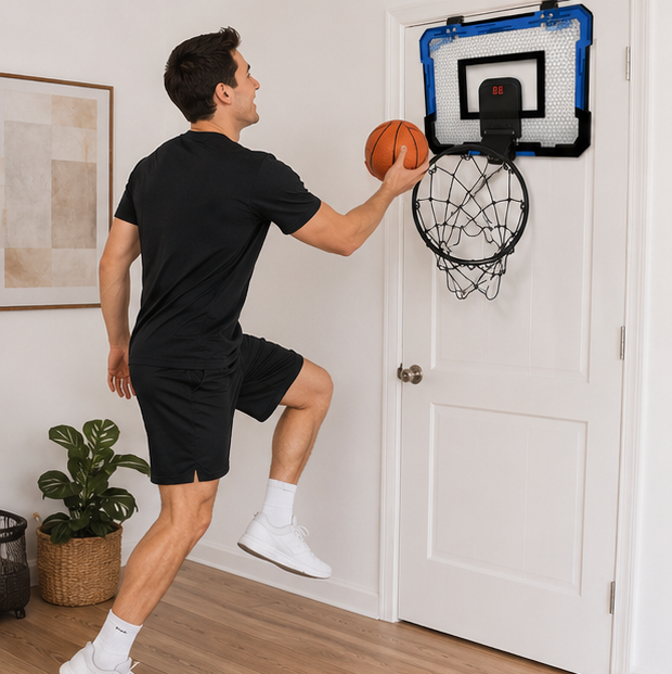 Mini Basketball Hoop Set - Wall Mounted Indoor Basketball Game for Kids, Fun Training Sports Toy for Home and Outdoor Play