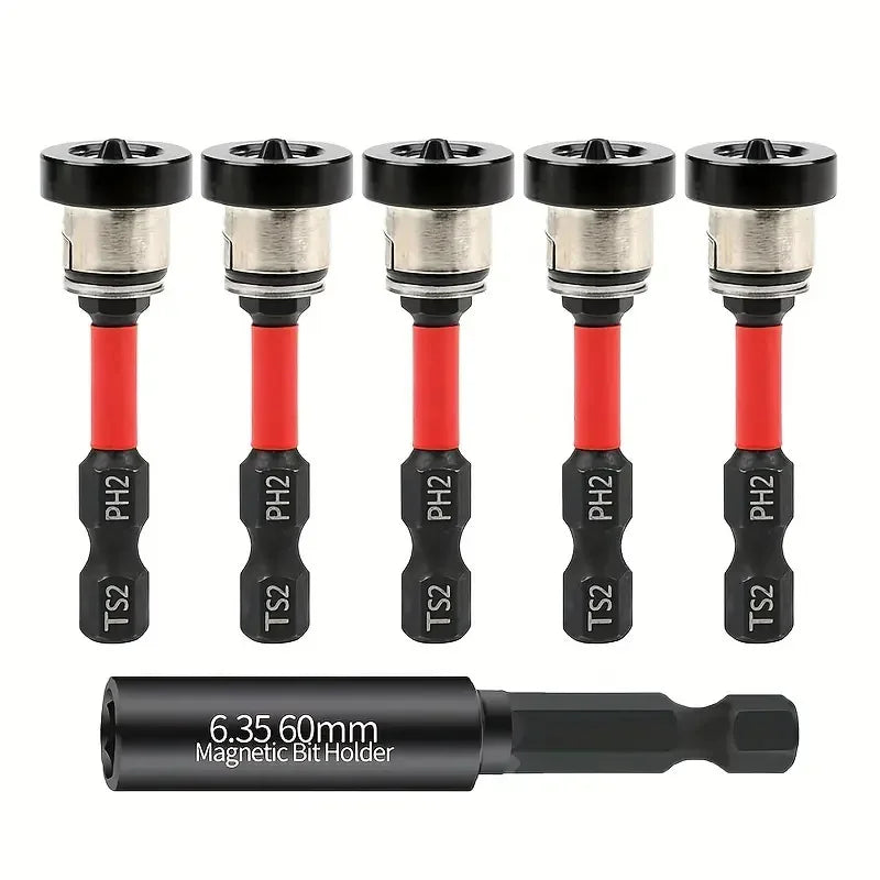 5 Pack Positioning Screwdriver Bits (NEW)