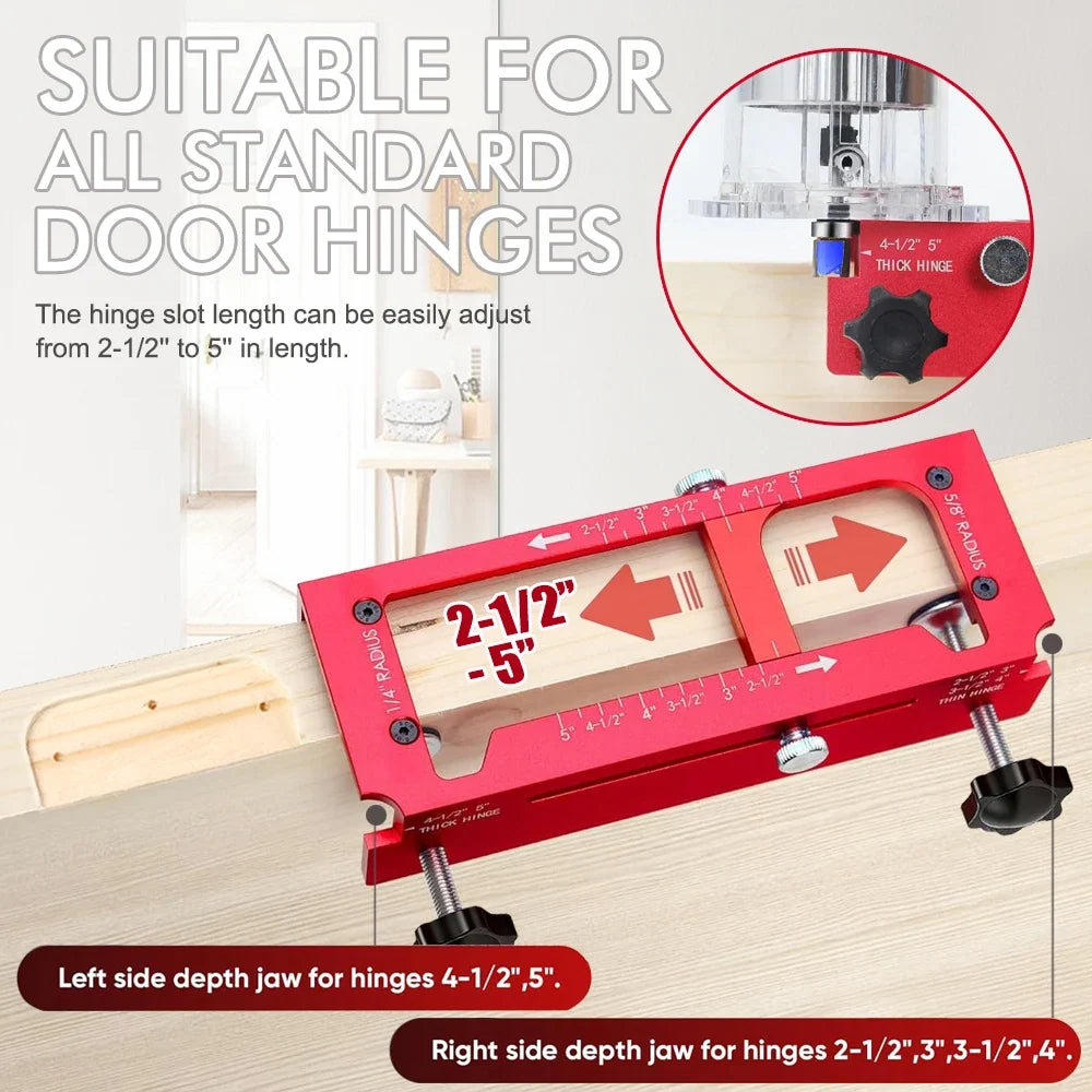 Adjustable Door Hinge Installation Jig Kit