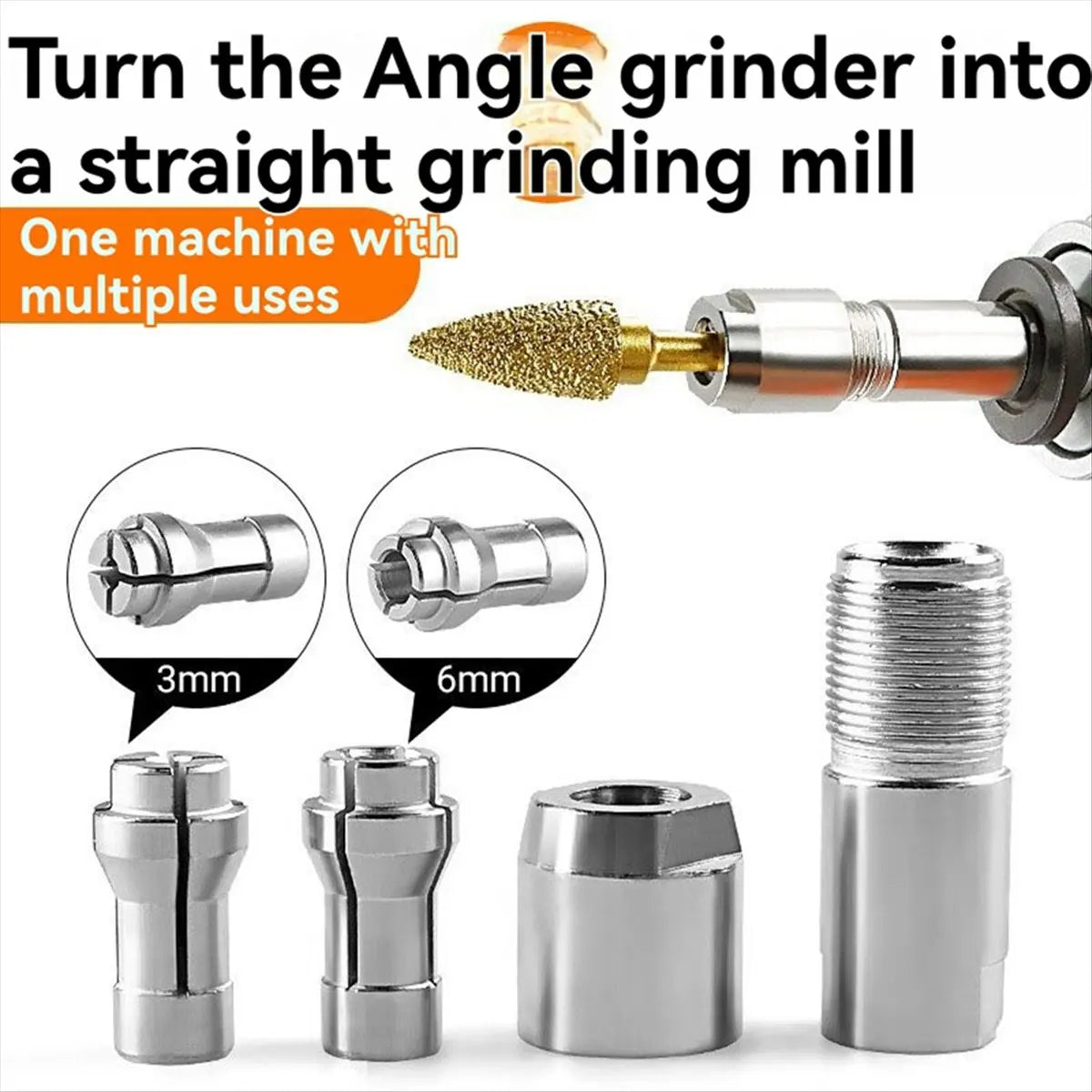 Angle Grinder to Drill Chuck Adapter Set