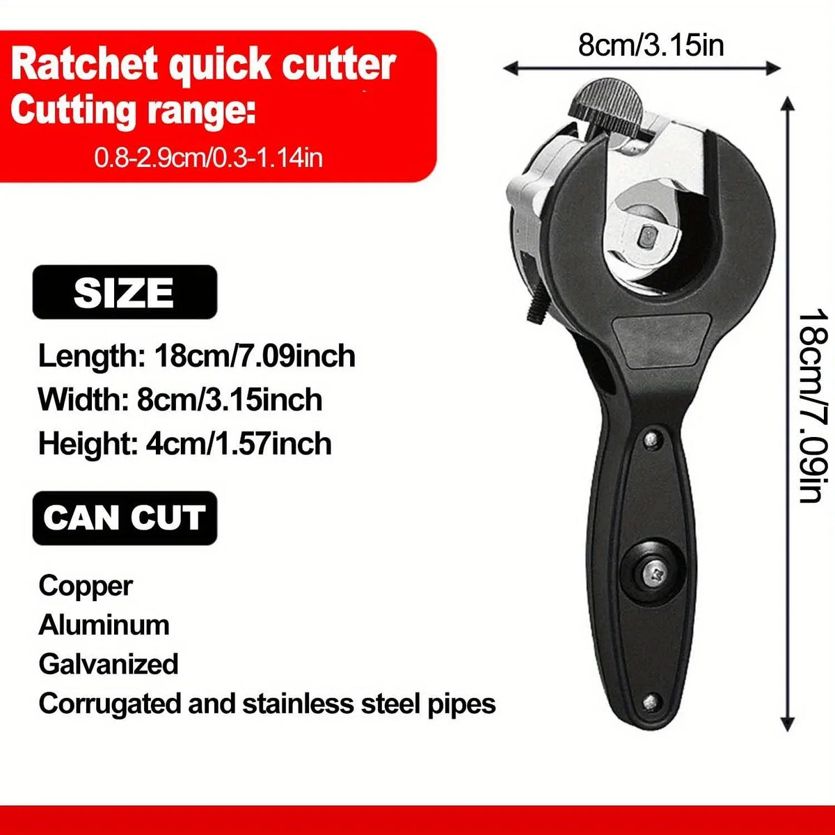 Ratchet Pipe Cutter Tool
