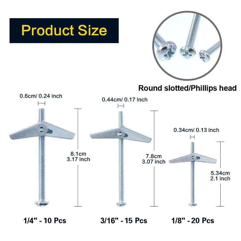 Heavy Duty Hollow Wall Anchors for Drywall Ceiling