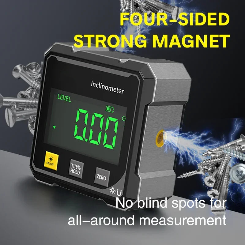 NEW 4-Side Magnetic Digital Angle Gauge