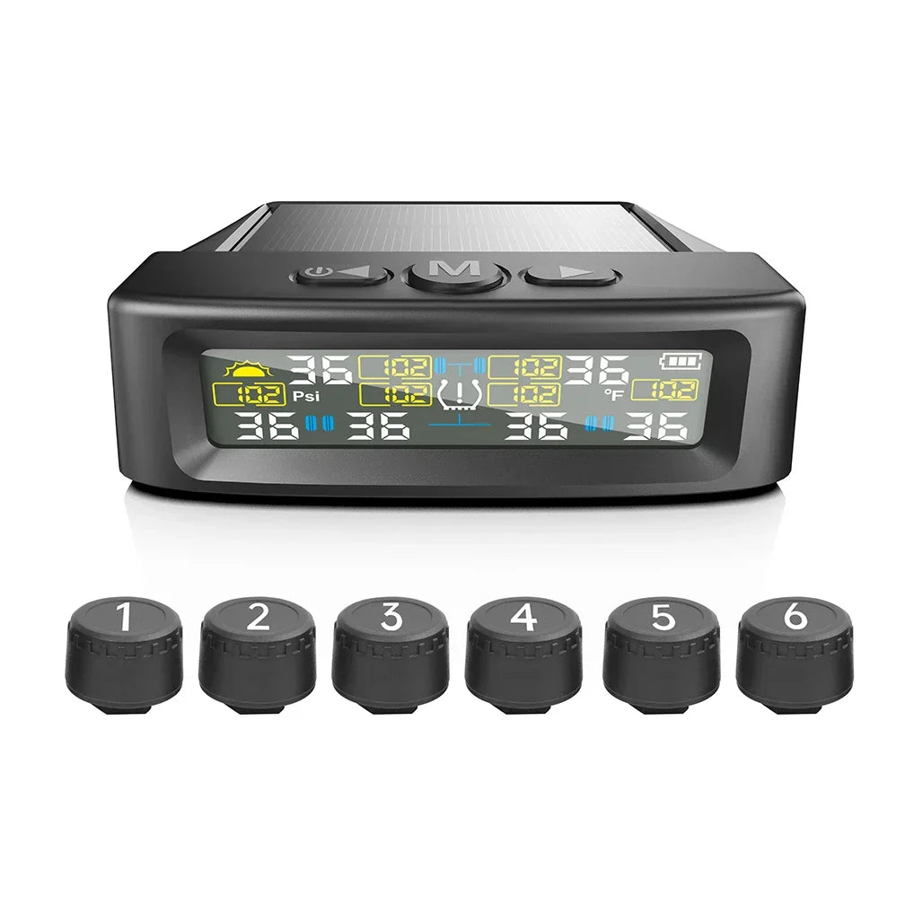 Solar TPMS Car Tire Pressure Sensors