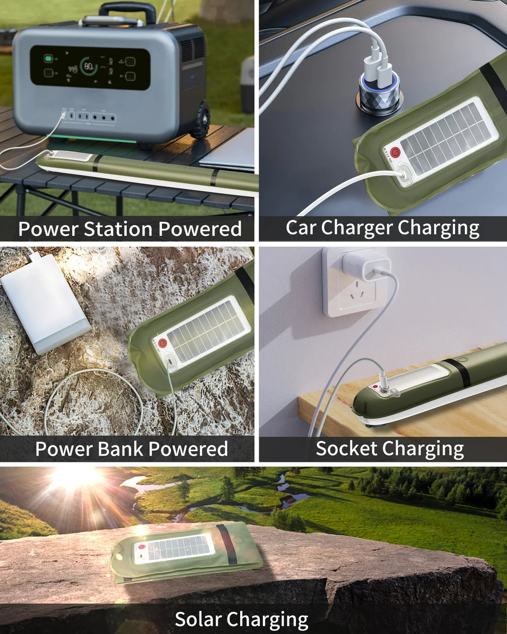 Solar LED Tube Camping Light